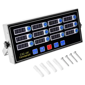 12 Channels Digital Kitchen Timers Commercial Cooking Timer,Stainless Steel Calculagraph Timer Restaurant Timer with Loud Alarm Burger Cooking Reminder