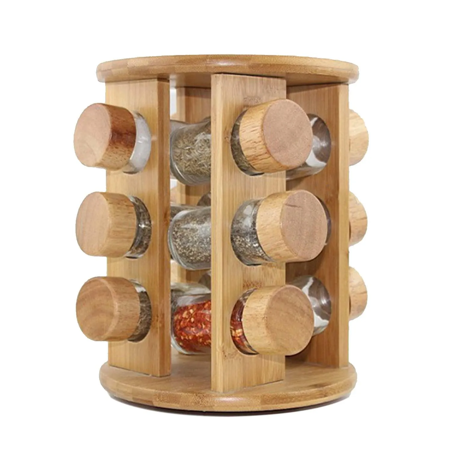 12 PCS Rubberwood Spice Rack K0046