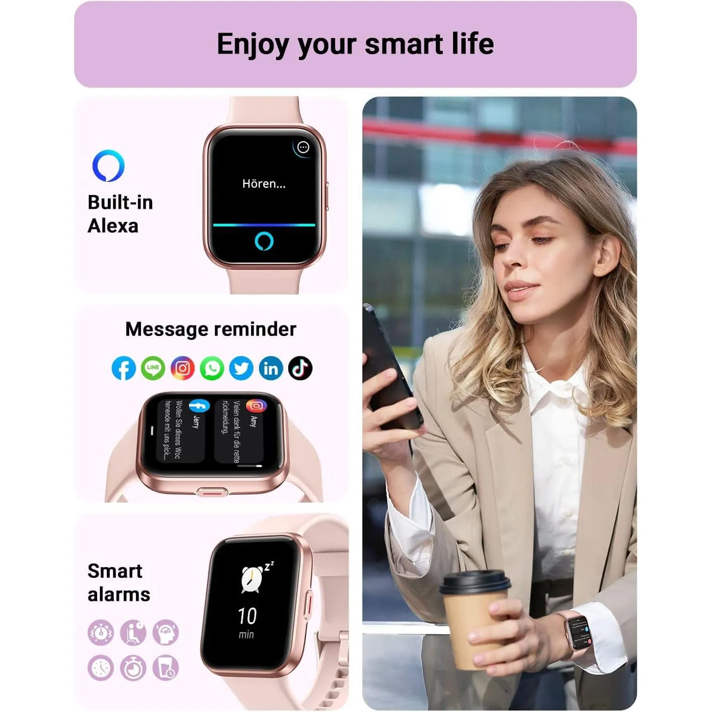 1.8" HD Full Color Touch Screen Bluetooth Call Smart Watch (Refurbished)