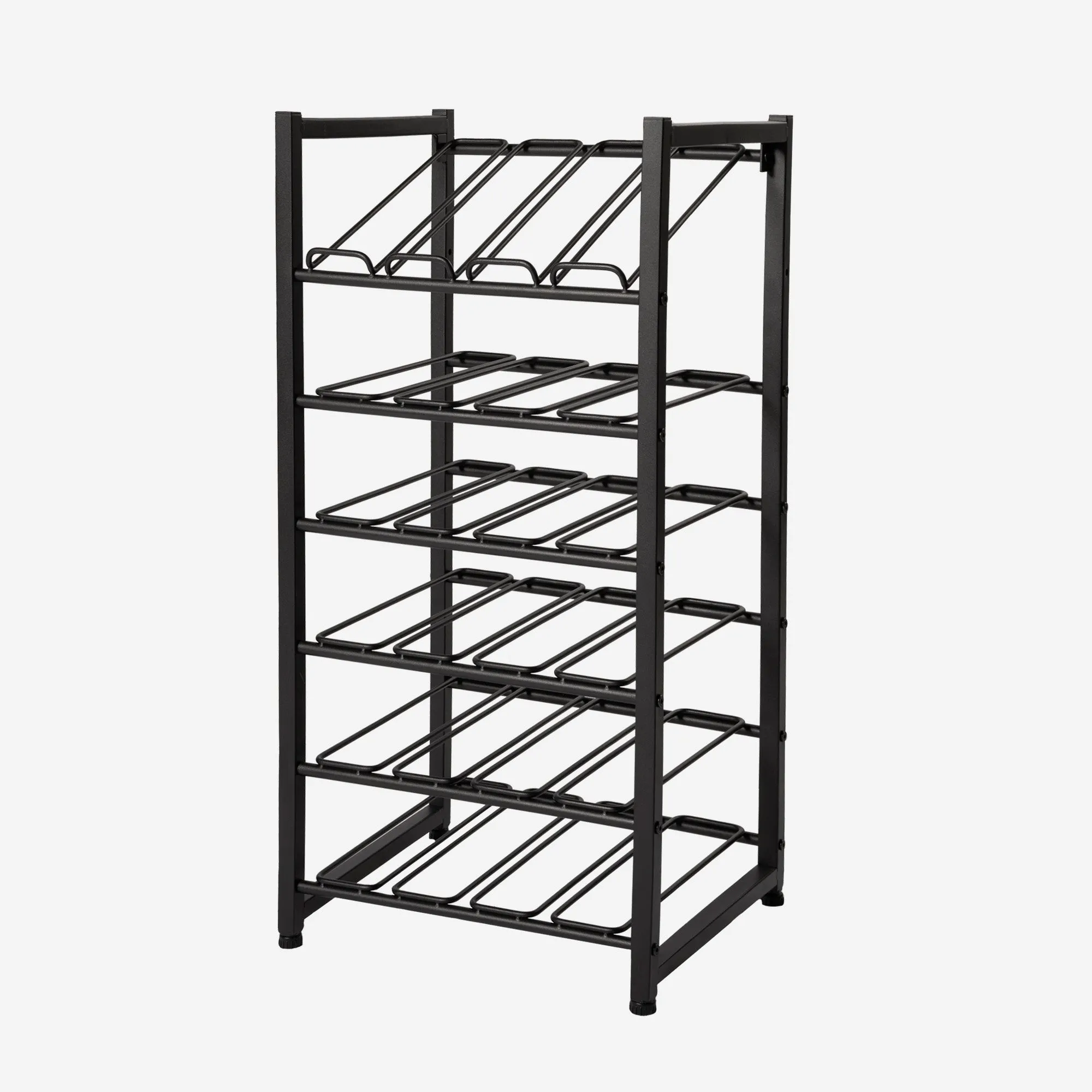 24-Bottle Stacking Metal Wine Rack