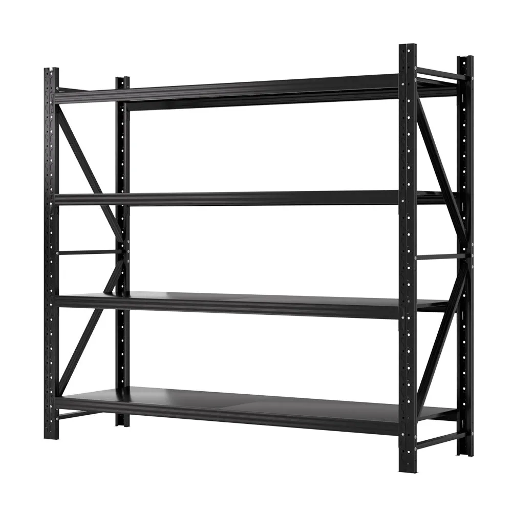 2Mx1.8M Garage Shelving Warehouse Rack Pallet Racking Storage Shelf - Black
