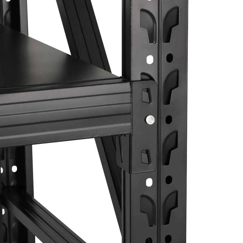 2Mx1.8M Garage Shelving Warehouse Rack Pallet Racking Storage Shelf - Black