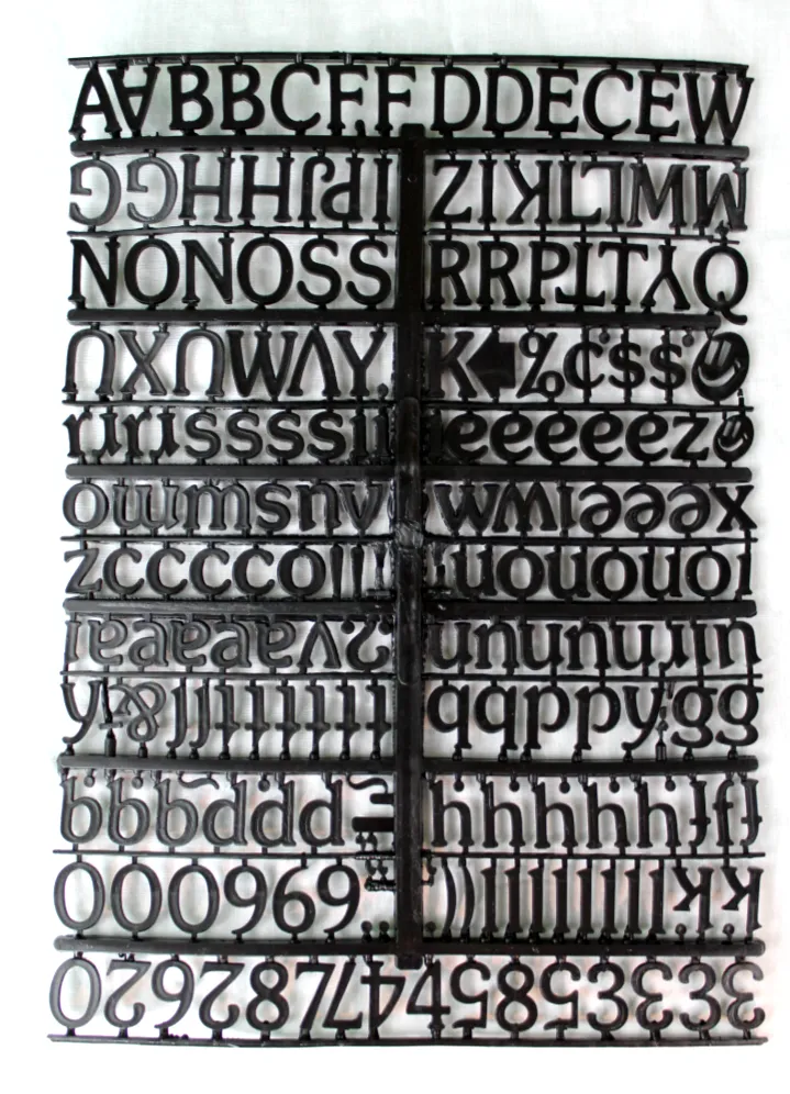 3/4" Molded Plastic Letters for Counter Message Board