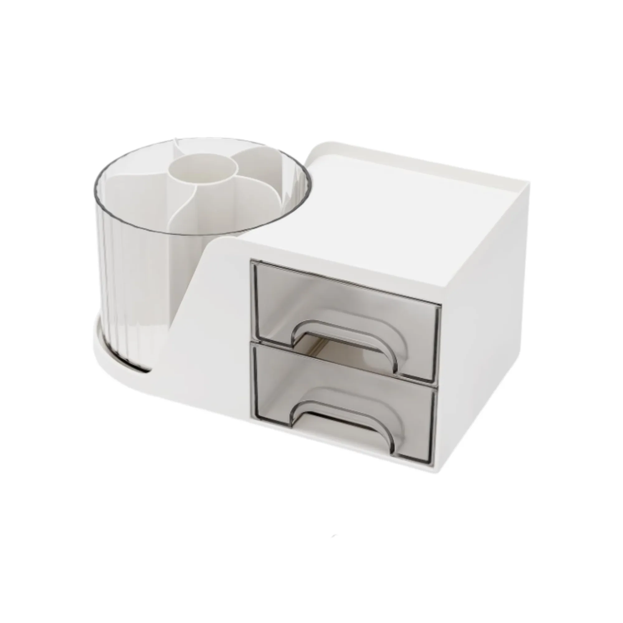 360 Degree Rotating Desk Organizer With Two Drawers Ra-112