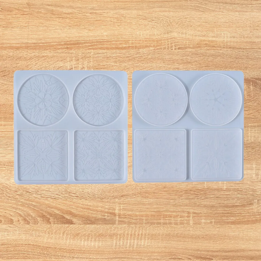 3D Silicone Resin Mould Coaster Floral Design