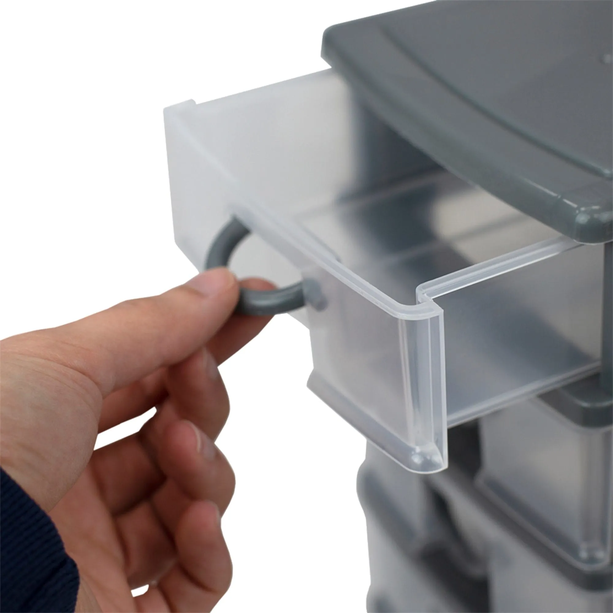 5 tier Plastic Drawer Organizer, Grey