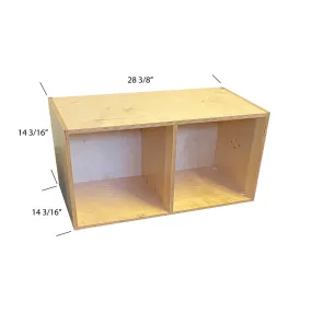 #58969 KUBeez Modular birch storage cabinet, 1-pack, 5/8” birch back, Ready to Assemble