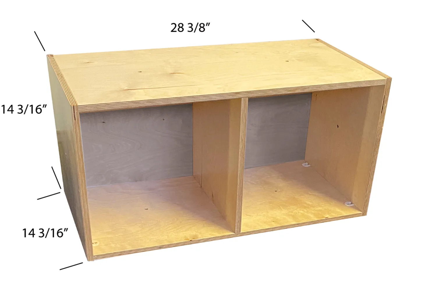 #58983 KUBeez  Modular birch storage cabinet, 1-pack, 1/8” Hardboard Back, Ready to Assemble
