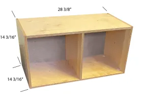 #58983 KUBeez  Modular birch storage cabinet, 1-pack, 1/8” Hardboard Back, Ready to Assemble
