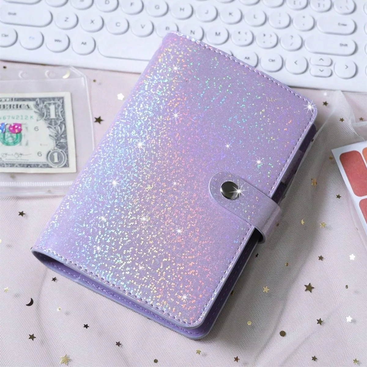 A6 Budget Binder Notebook Cash Envelopes Set With Binder Pockets For Money Budget Saving Bill Organizer Envelope Wallet Budgeting Black/Purple/Pink/Blue Binder Cover