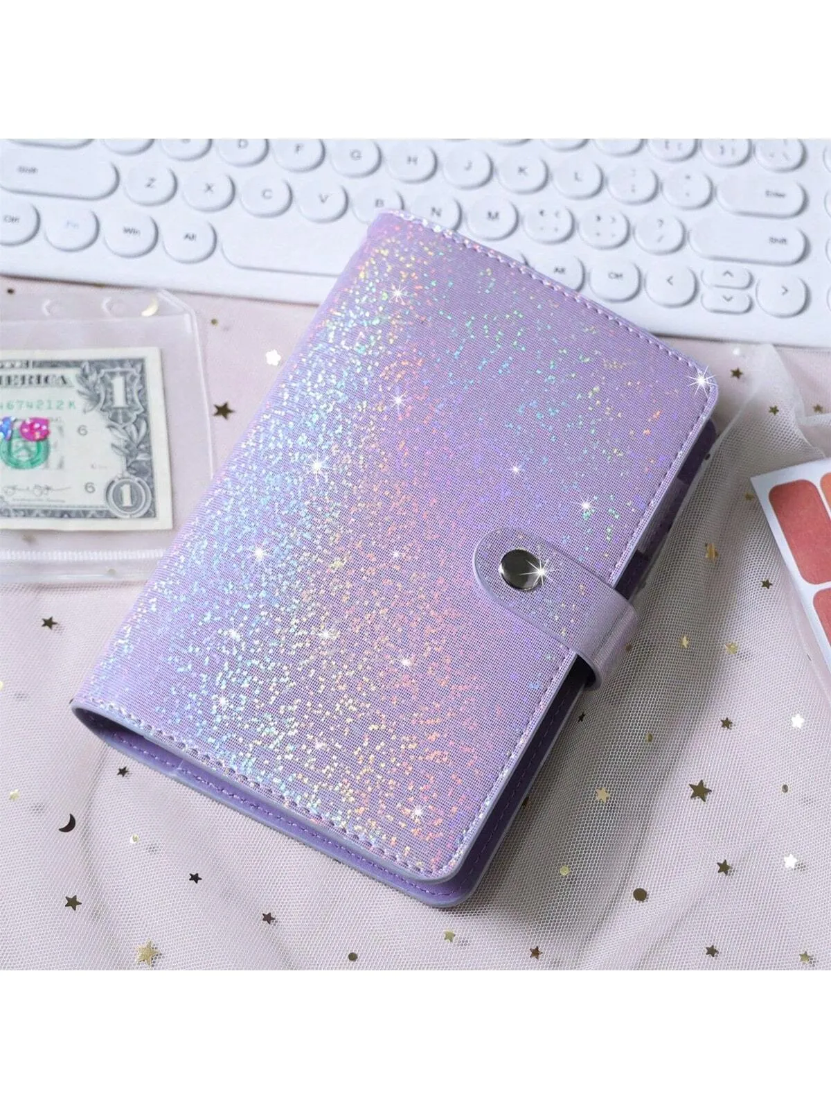 A6 Budget Binder Notebook Cash Envelopes Set With Binder Pockets For Money Budget Saving Bill Organizer Envelope Wallet Budgeting Black/Purple/Pink/Blue Binder Cover