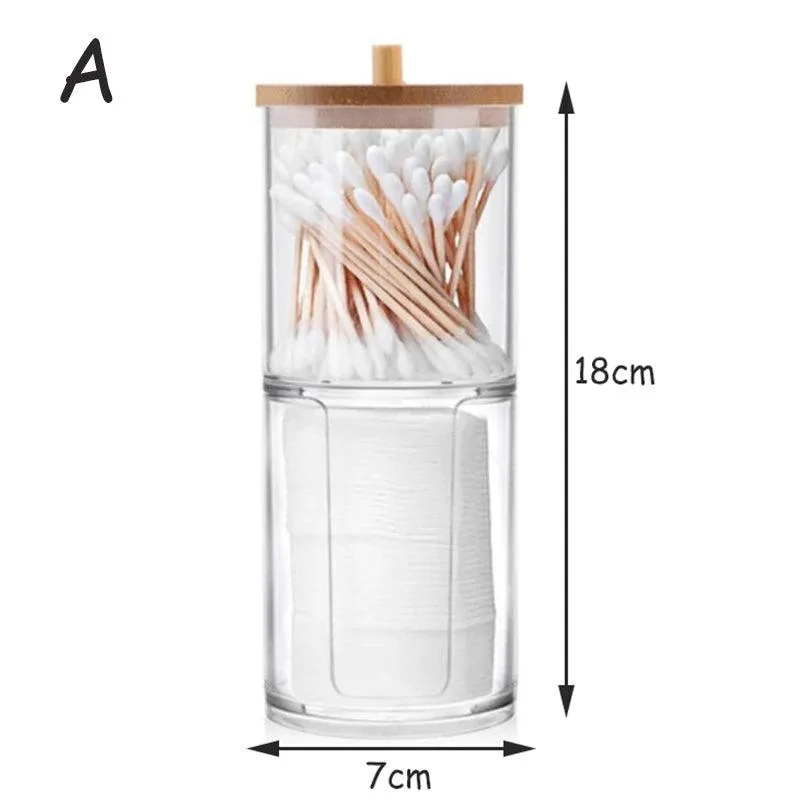 Acrylic Organizers with Bamboo Lids