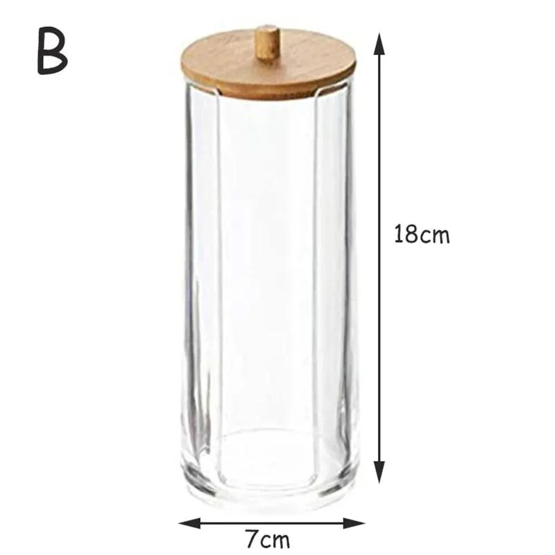 Acrylic Organizers with Bamboo Lids