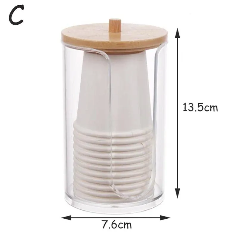 Acrylic Organizers with Bamboo Lids