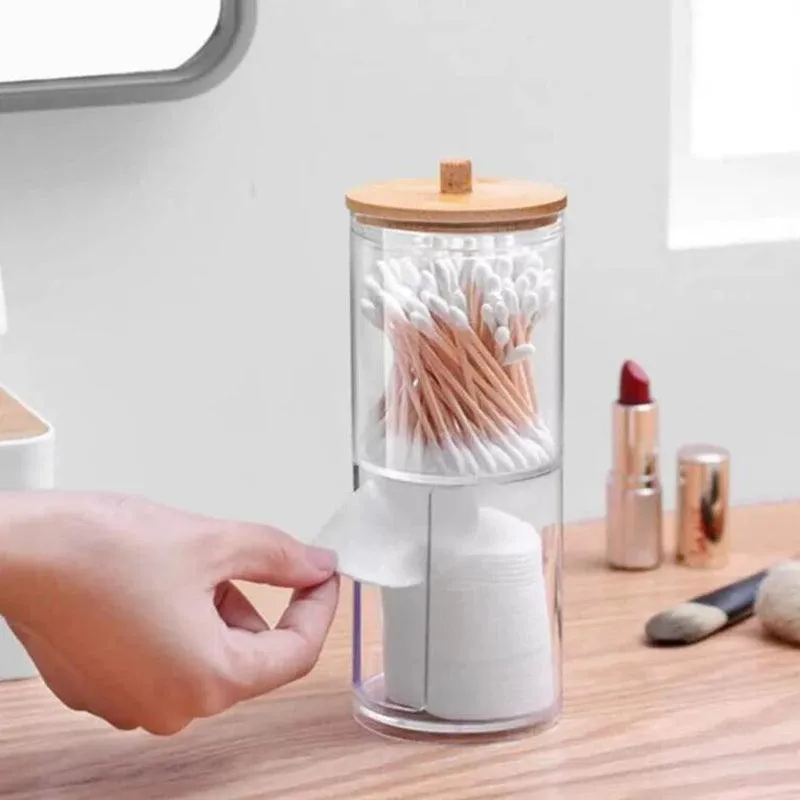 Acrylic Organizers with Bamboo Lids