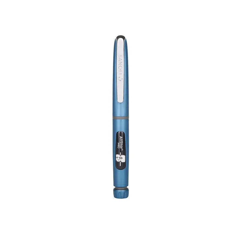 AllStar Pro Reusable Insulin Pen - Sanofi Compatible, Blue, 1-80 Units