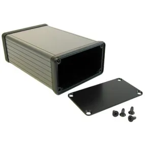 Aluminum Instrument Enclosure - 120 x 103 x 53mm - Aluminum / Metal ends (1455N1201)