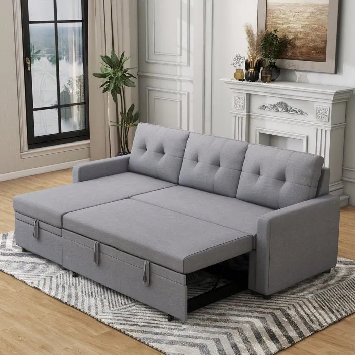 Anoy 4 Seater Sofa Bed | Convertible Bed With Storage