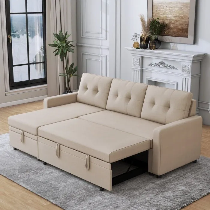 Anoy 4 Seater Sofa Bed | Convertible Bed With Storage
