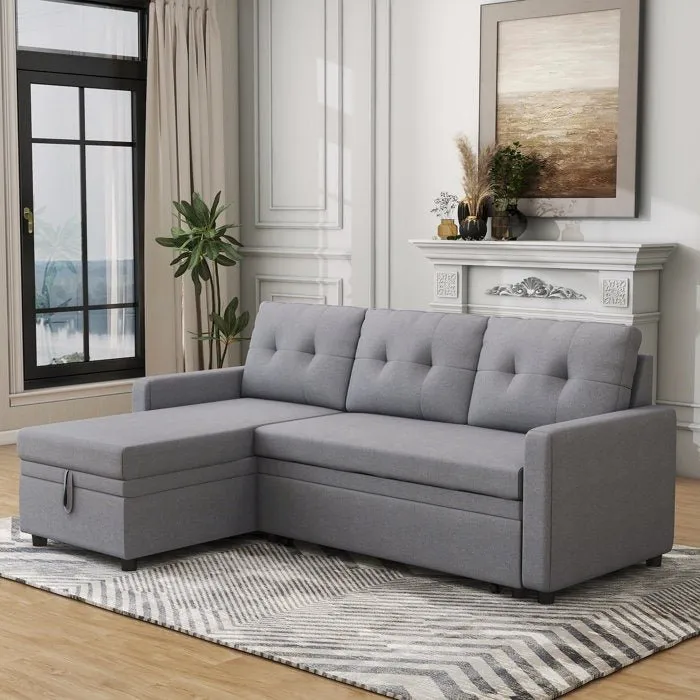 Anoy 4 Seater Sofa Bed | Convertible Bed With Storage