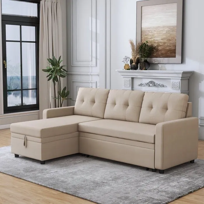 Anoy 4 Seater Sofa Bed | Convertible Bed With Storage