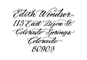 Avenue Return Address Rubber Stamp