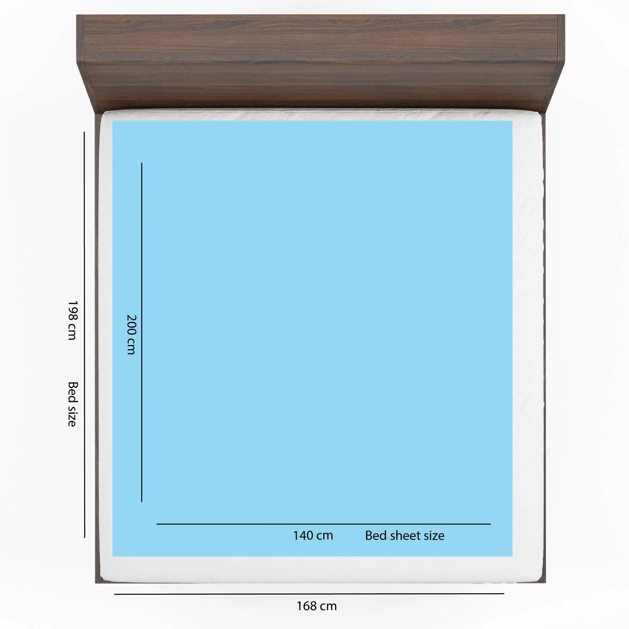 Baby Dry Sheet / Bed Protector XL Blue (Size 140 x 200 CM)