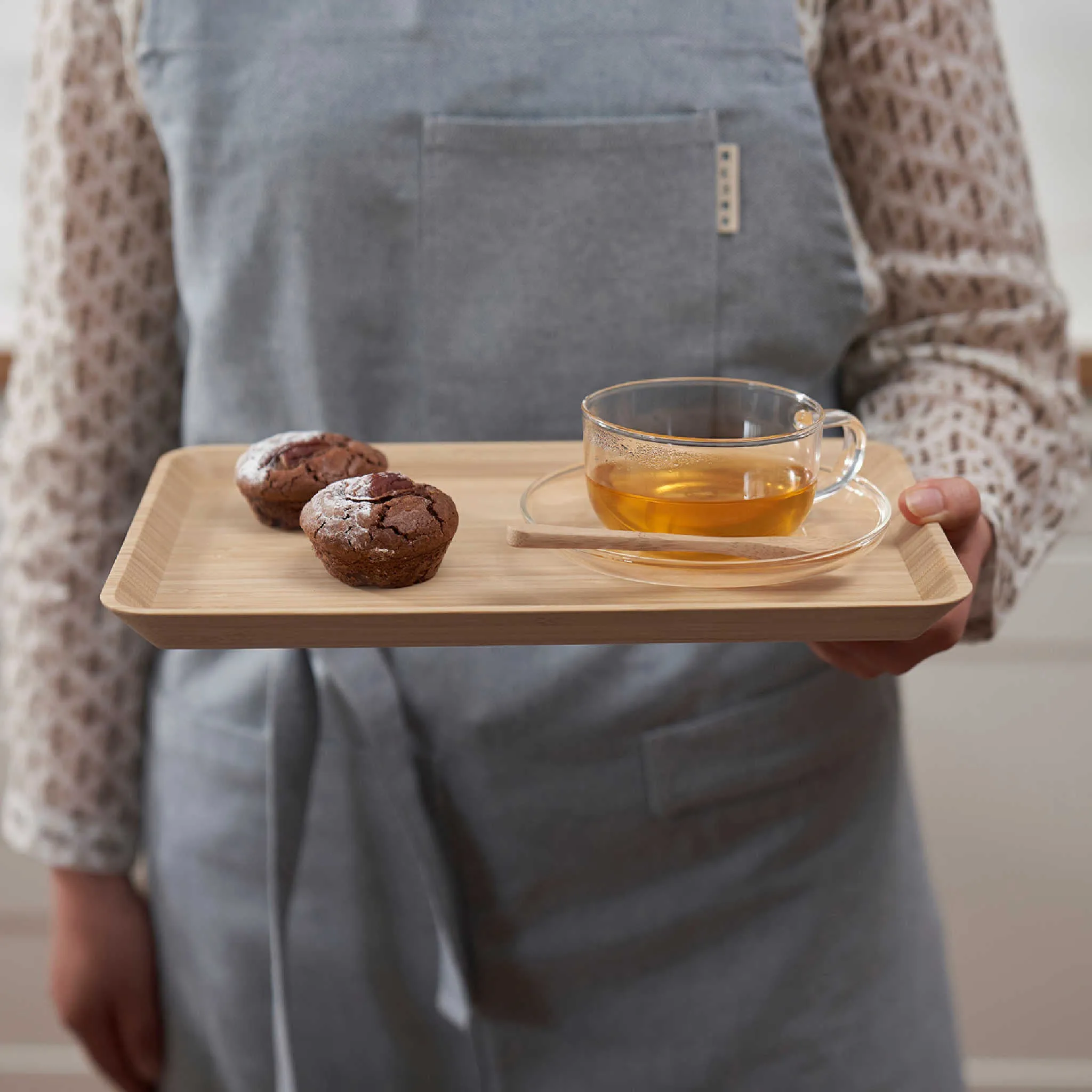 Bamboo Serving Tray, Large Rectangle