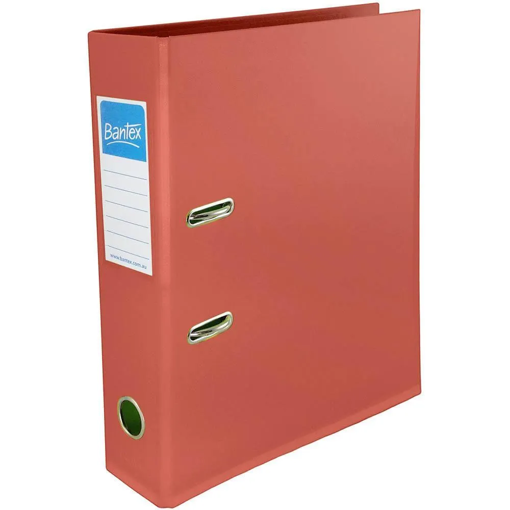 Bantex Lever Arch File Folder 70mm A4 Terracotta Red Box 10