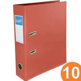 Bantex Lever Arch File Folder 70mm A4 Terracotta Red Box 10