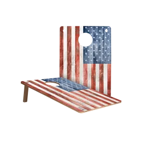 Barn Wood USA Flag Jamboree Cornhole Boards