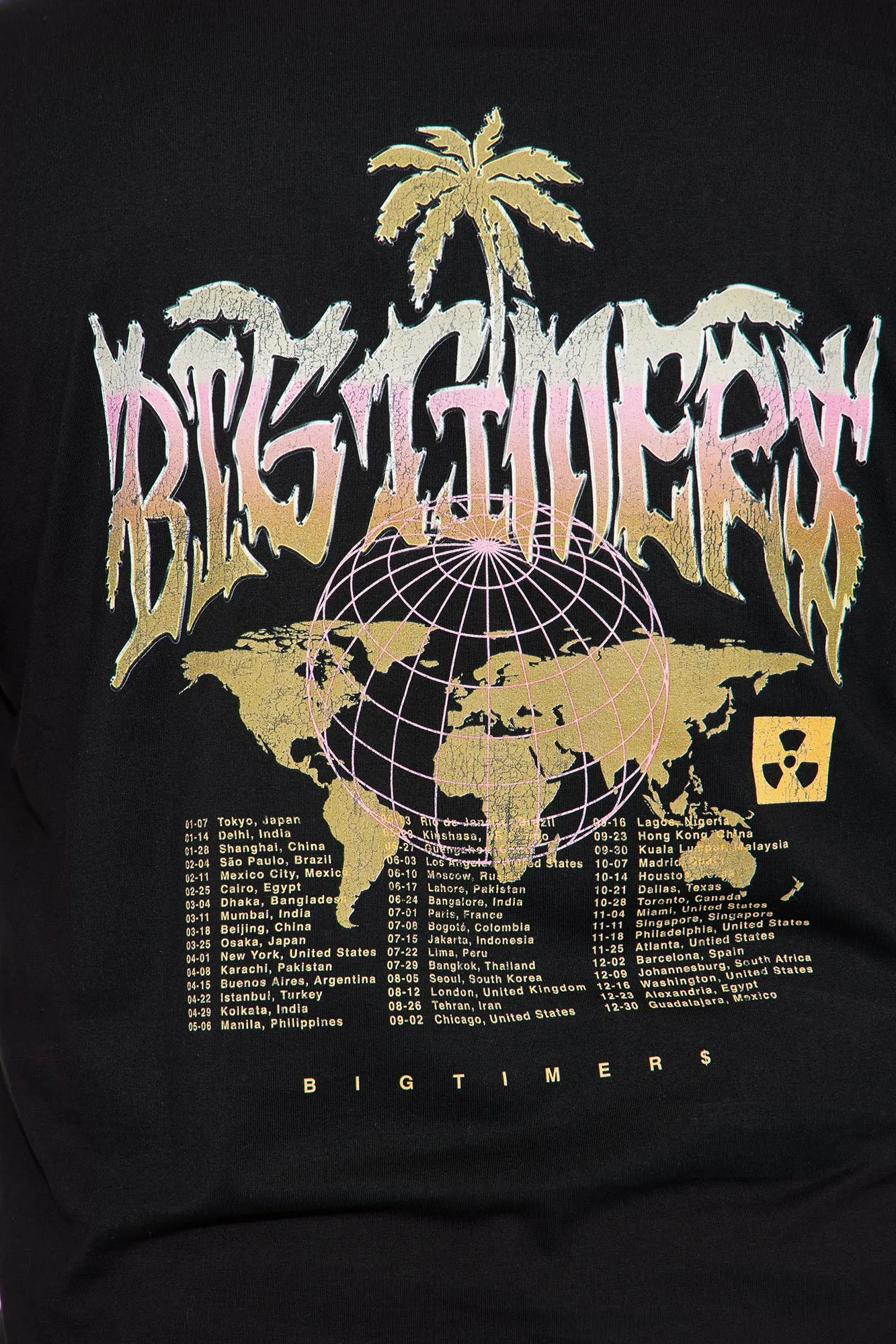 Big Timers Rule The World Short Sleeve Tee - Black