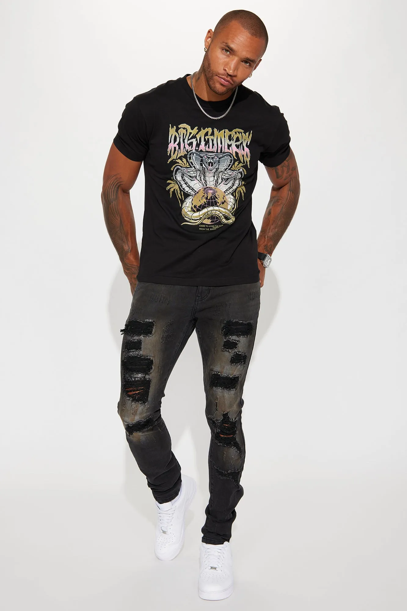 Big Timers Rule The World Short Sleeve Tee - Black