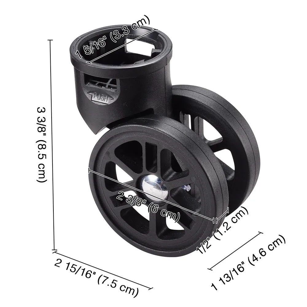 Byootique Replaced 360 Swivel Caster Makeup Storage Case 2pcs Set