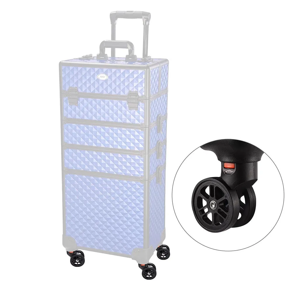 Byootique Replaced 360 Swivel Caster Makeup Storage Case 2pcs Set