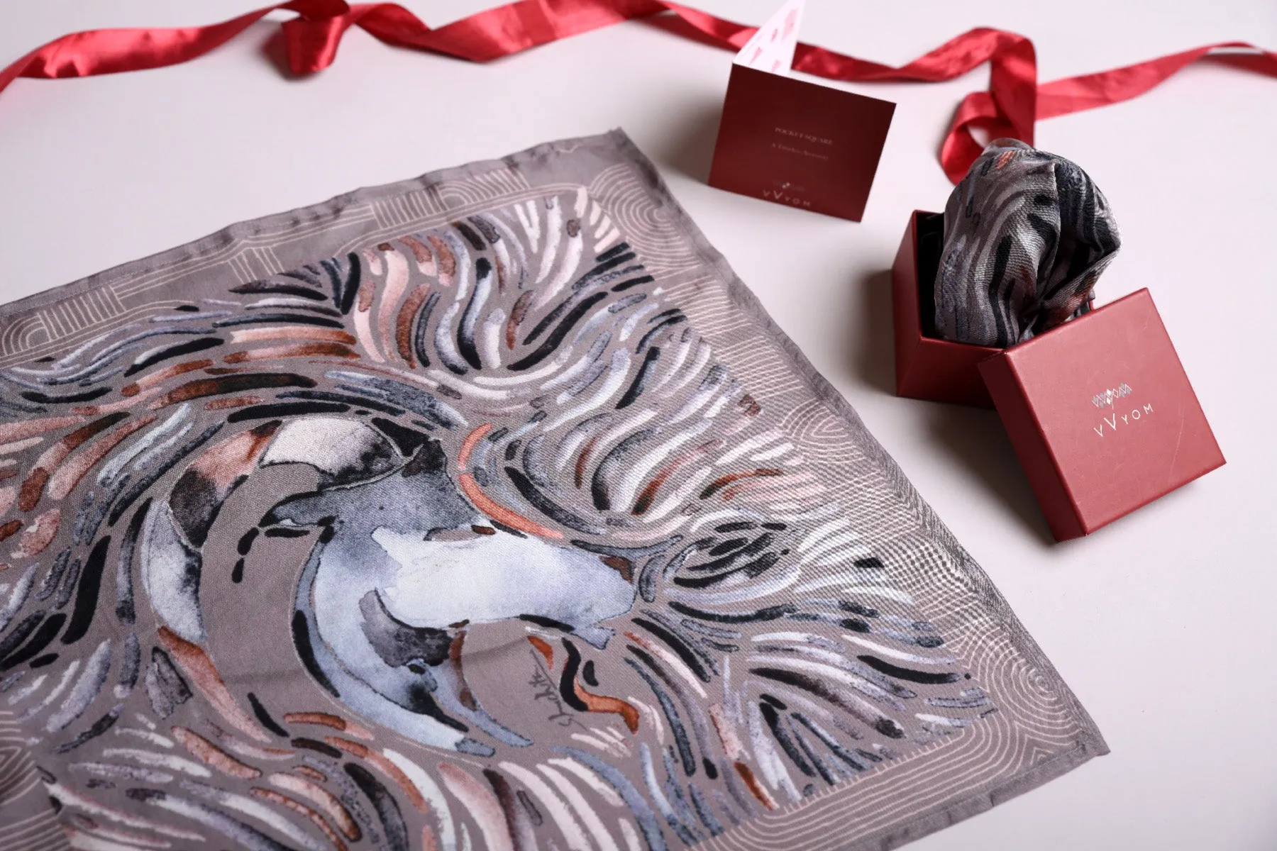 Capricorn Gift Box / Zodiac Themed Pure Silk POCKET SQUARE