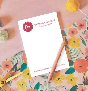 Casual Monogram Custom Notepad