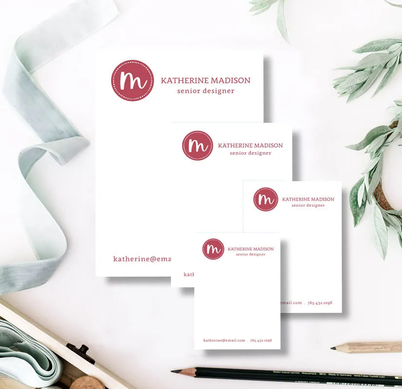 Casual Monogram Custom Notepad