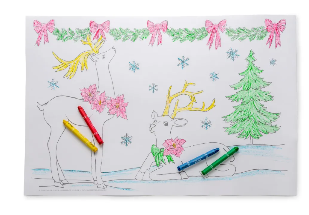 Christmas Coloring Place Mats