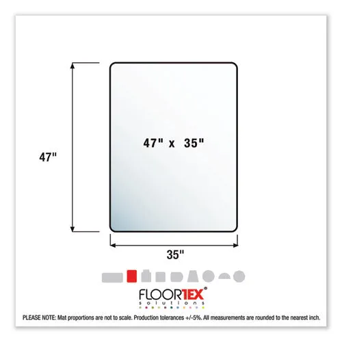 Cleartex Ultimat Polycarbonate Chair Mat For Low/medium Pile Carpet, 35 X 47, Clear
