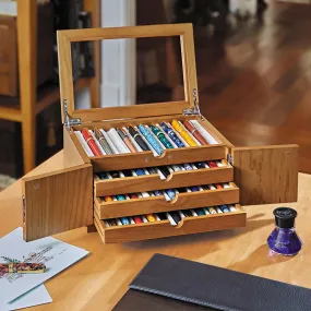 Collector's Lock & Key Inlay Pen Case