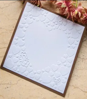 Craft - embossing folder - hearts frame