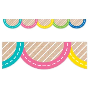Creative Teaching Krafty Pop Colorful Kraft Jumbo Scallops EZ Border (CTP 10906)