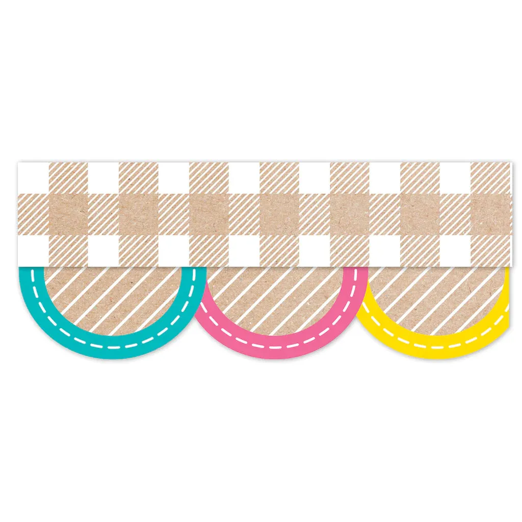 Creative Teaching Krafty Pop Colorful Kraft Jumbo Scallops EZ Border (CTP 10906)