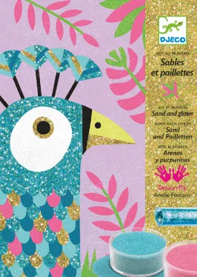 Dazzling Birds Glitter Board Sand Art Kit