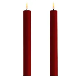 Deluxe Bordeaux LED Taper Set Deluxe Bordeaux LED Taper Set