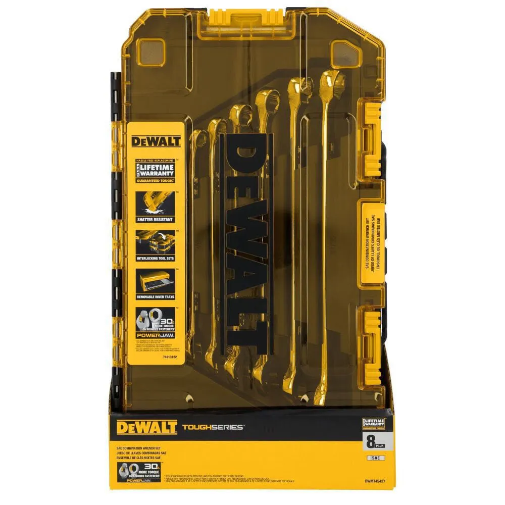 DeWalt DWMT45427 TOUGHSERIES 8-Piece SAE Combination Wrench Set