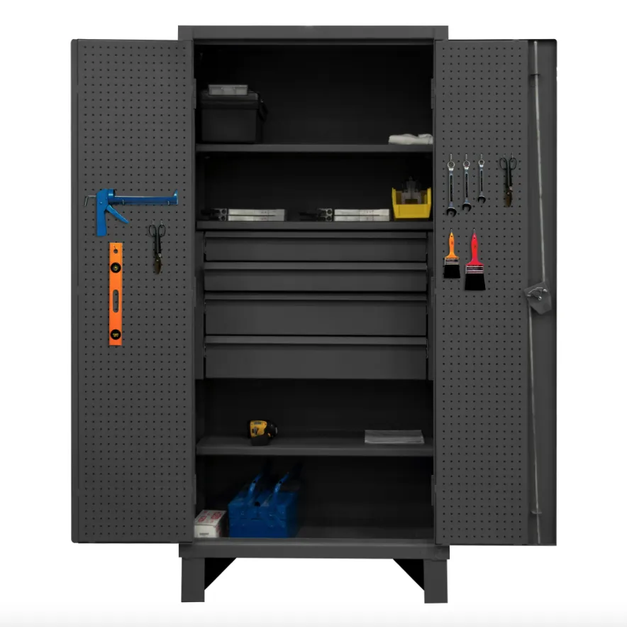 Durham HDCDB243678-4M95 Cabinet, 12 Gauge, 3 Shelves, 4 Drawers, 36 X 24 X 78