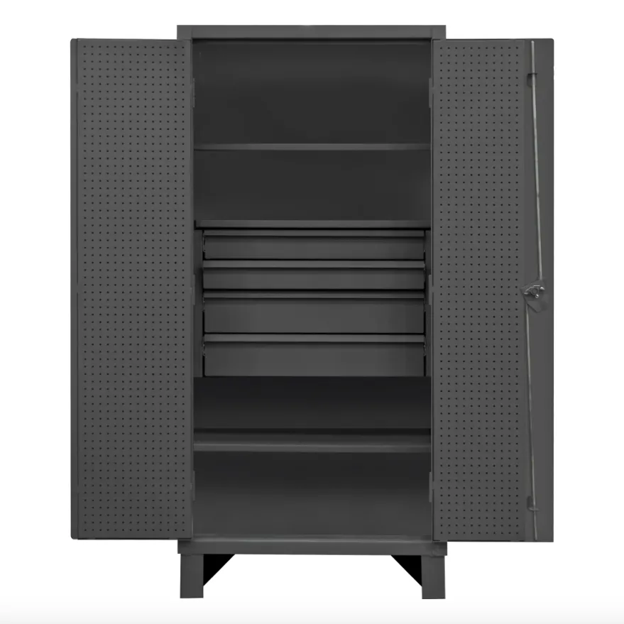 Durham HDCDB243678-4M95 Cabinet, 12 Gauge, 3 Shelves, 4 Drawers, 36 X 24 X 78