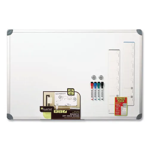 Euro-style Magnetic Dry-erase Aluminum Frame Boards, 36 X 24, White Surface, Silver Aluminum Frame
